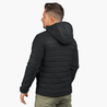 Alpin Loacker Giacca invernale da uomo, giacca trapuntata da esterno da uomo in nero con cappuccio