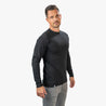 Alpin Loacker lättvikts merino långärmad skjorta herr i svart, merinoullskjorta herr från ALPIN LOACKER med CORESPUN-tråd