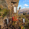 Alpin Loacker Outdoor Stainless Steel Cups and Titanium Cooker, Coffee Thermobeaker and Light Gas cooker