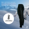 Long merino wool thermal underwear for men for ski sports and outdoor