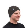 Grauer Merino Sport Beanie for outdoor and mountain sports by Alpin Loacker